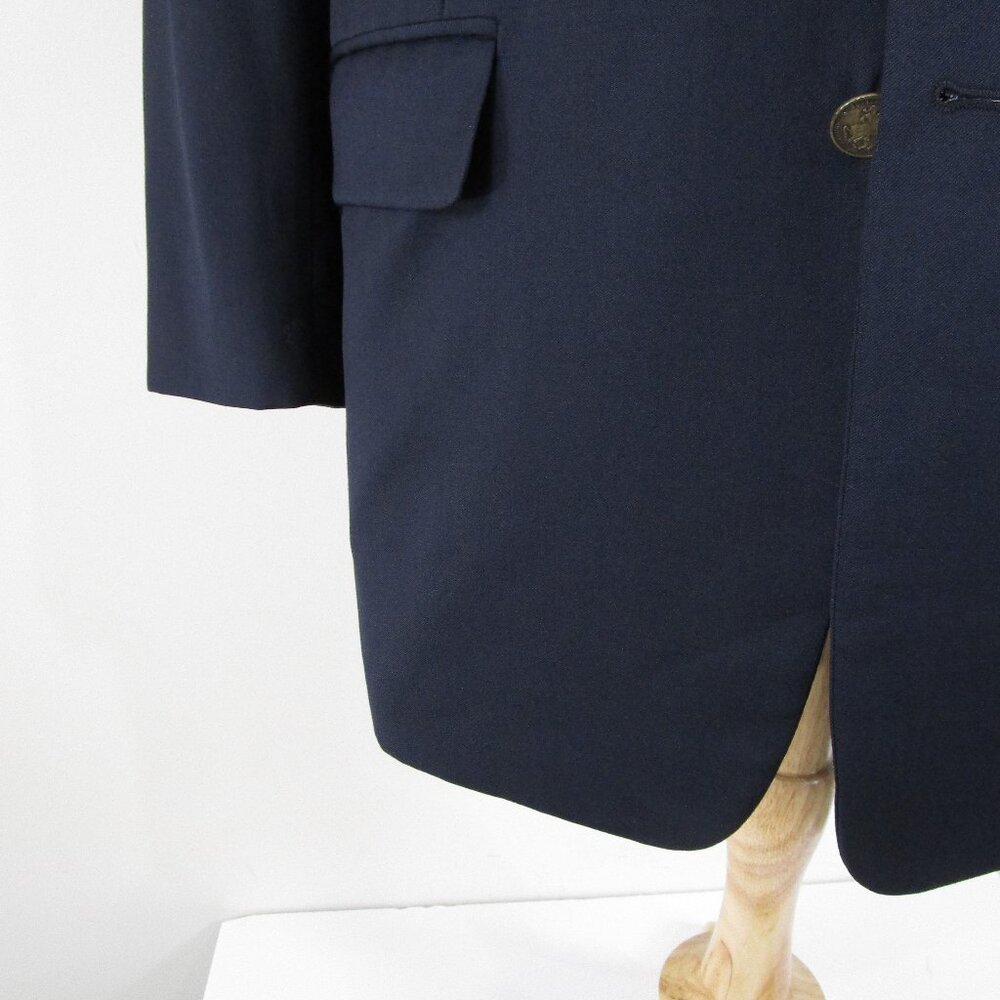 Hickey Freeman Collection Solid Black Wool Cashme… - image 4